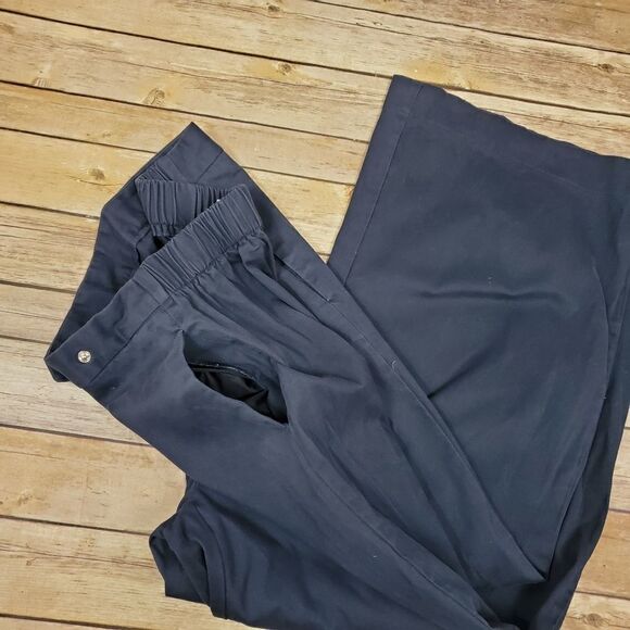 Zara denim navy blue wide leg trouser - Picture 5 of 8